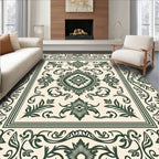 Ornate Floral Scrollwork Pattern Rug