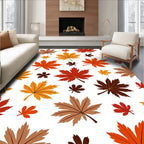 Autumn Maple Leaf Scatter Design Rug