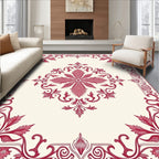 Victorian Red Floral Medallion Rug