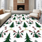 Frosted Pine and Holly Garland Rug