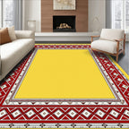 Bold Red Diamond Tribal Pattern Rug