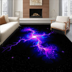 Cosmic Neon Floral Swirl Rug