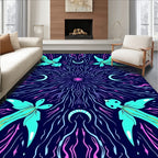 Cosmic Teal And Pink Celestial Pattern Rug