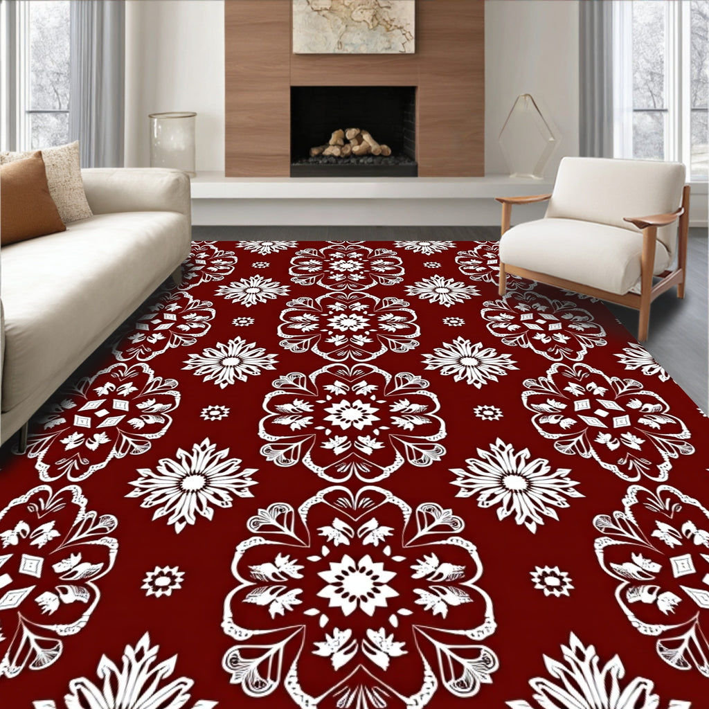 Classic Floral Medallion Pattern Rug