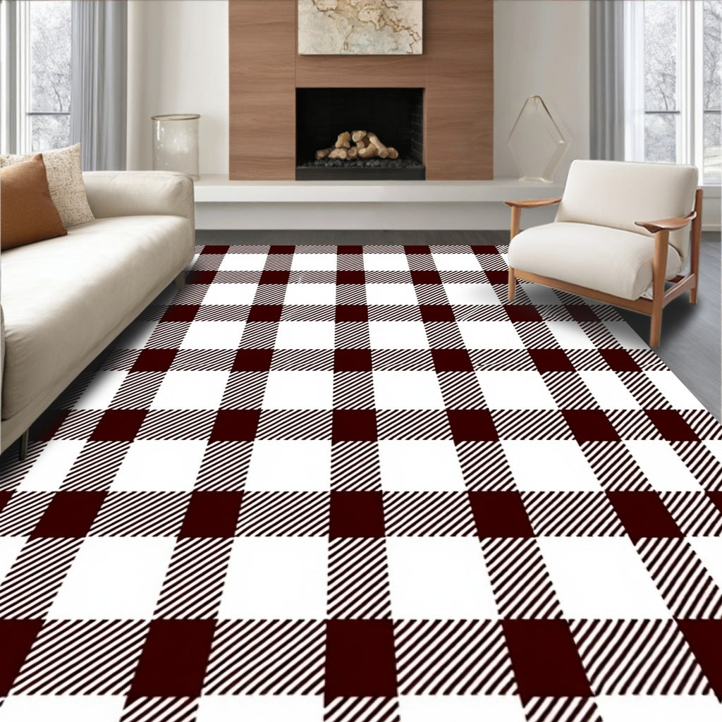 Classic Plaid Pattern Rug