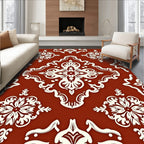 Classic Damask Scroll Pattern Rug