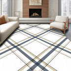 Classic Tartan Diagonal Pattern Design Rug