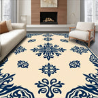 Ornate Scrollwork Floral Pattern Rug