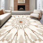 Radial Starburst Pattern with Lines Rug
