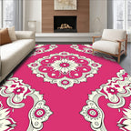 Ornate Floral Medallion Pattern Rug