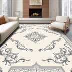 Elegant Ornamental Scrollwork Design Rug