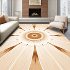 Radial Petal Geometric Pattern Rug