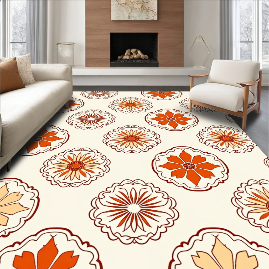 Floral Medallion Pattern Rug