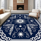 Celestial Starburst Scrollwork Pattern Rug