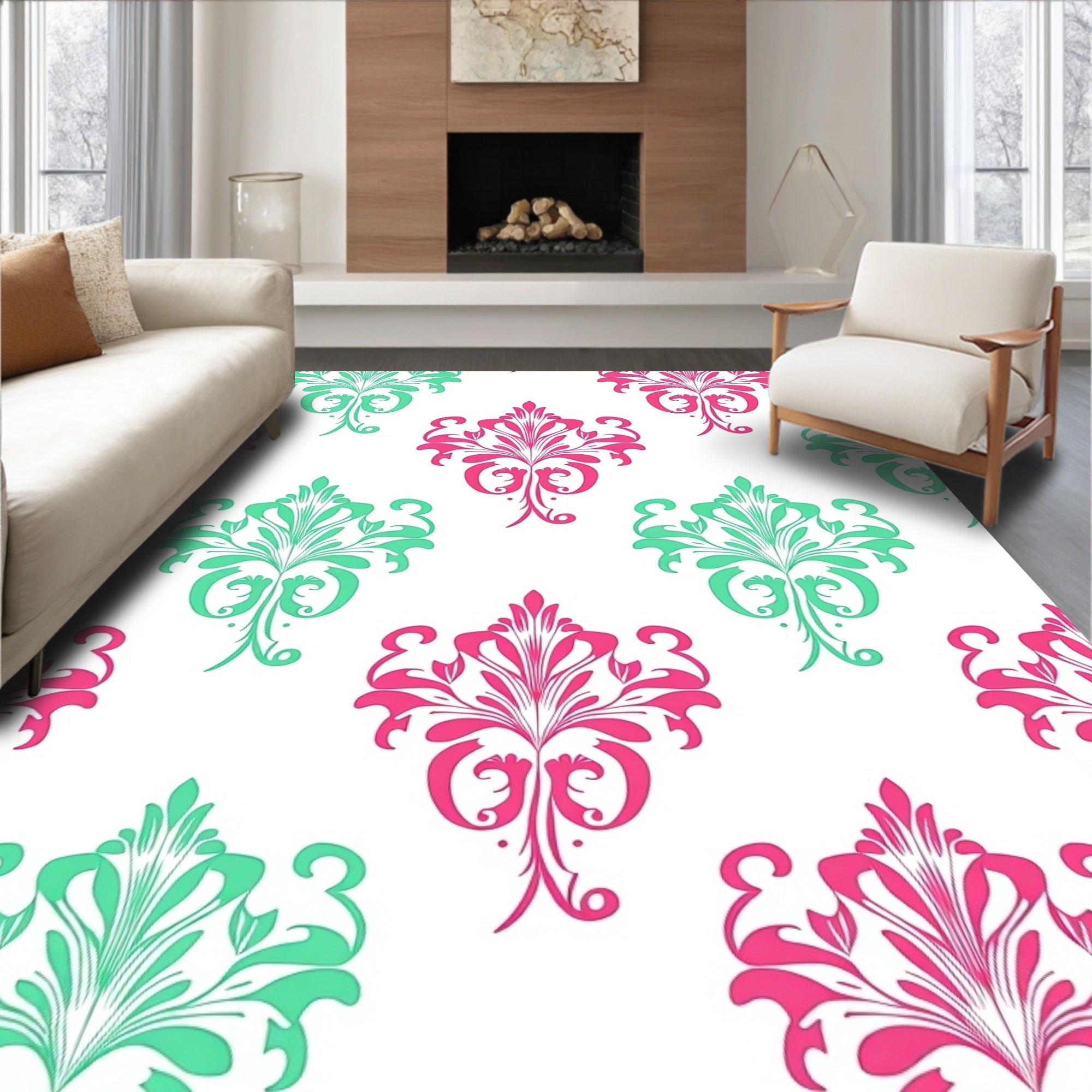 Ornate Floral Paisley Pattern Rug