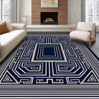 Geometric Maze Pattern Rug