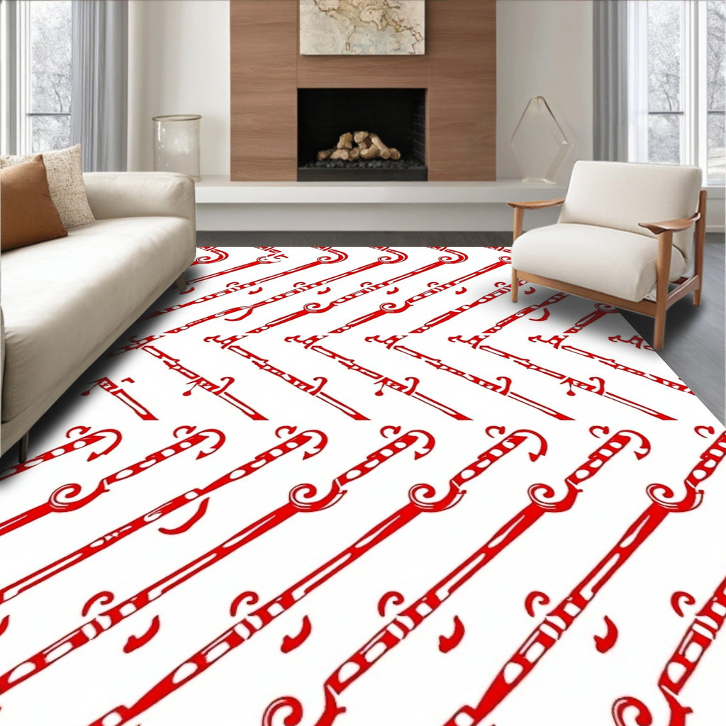 Crimson Flute Diagonal Repeat Rug