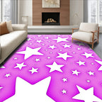 Pink Starburst Pattern Rug