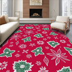 Holiday Floral Line Art Rug