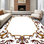 Ornate Flourish Scroll Pattern Rug