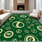 Whimsical Beige Symbols Patterned Rug