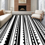 Bold Vertical Stripe Graphic Rug