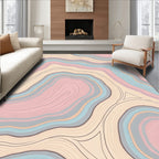 Pastel Agate Swirl Pattern Design Rug