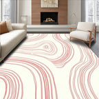 Coral Swirl Continuous Line Design Rug