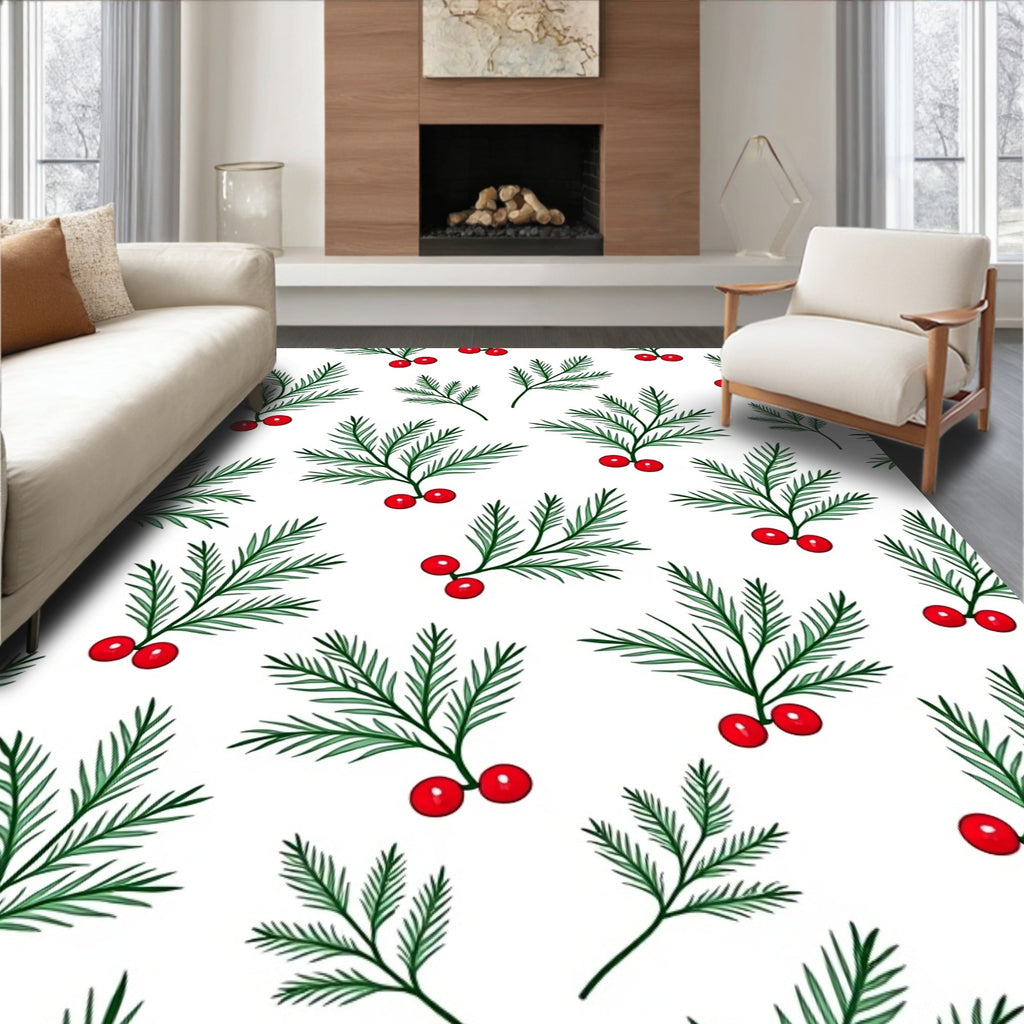 Foliage Berry Pattern Design Rug