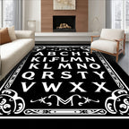 Decorative Alphabet Border Design Rug