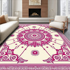 Intricate Floral Star Mandala Design Rug
