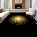 Radiant Sunburst Geometric Art Design Rug