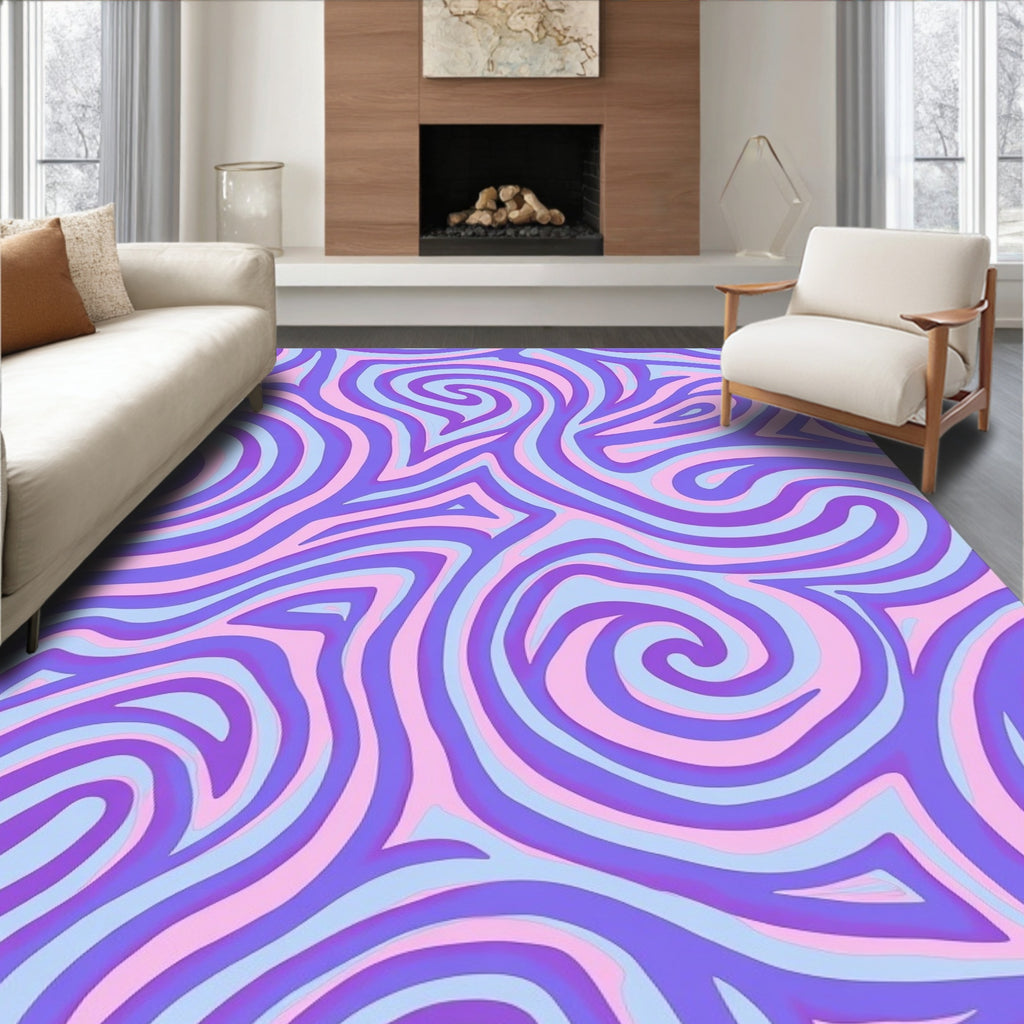 Abstract Swirl Pattern Rug