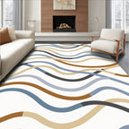Abstract Wavy Ribbon Design Rug