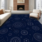 Celestial Circles Starburst Pattern Rug