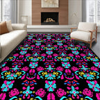 Vibrant Floral Pattern Design Rug