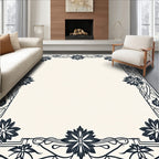 Art Nouveau Floral Frame Design Rug