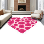 Heart Shaped Floral Pink Rose Pattern Rug