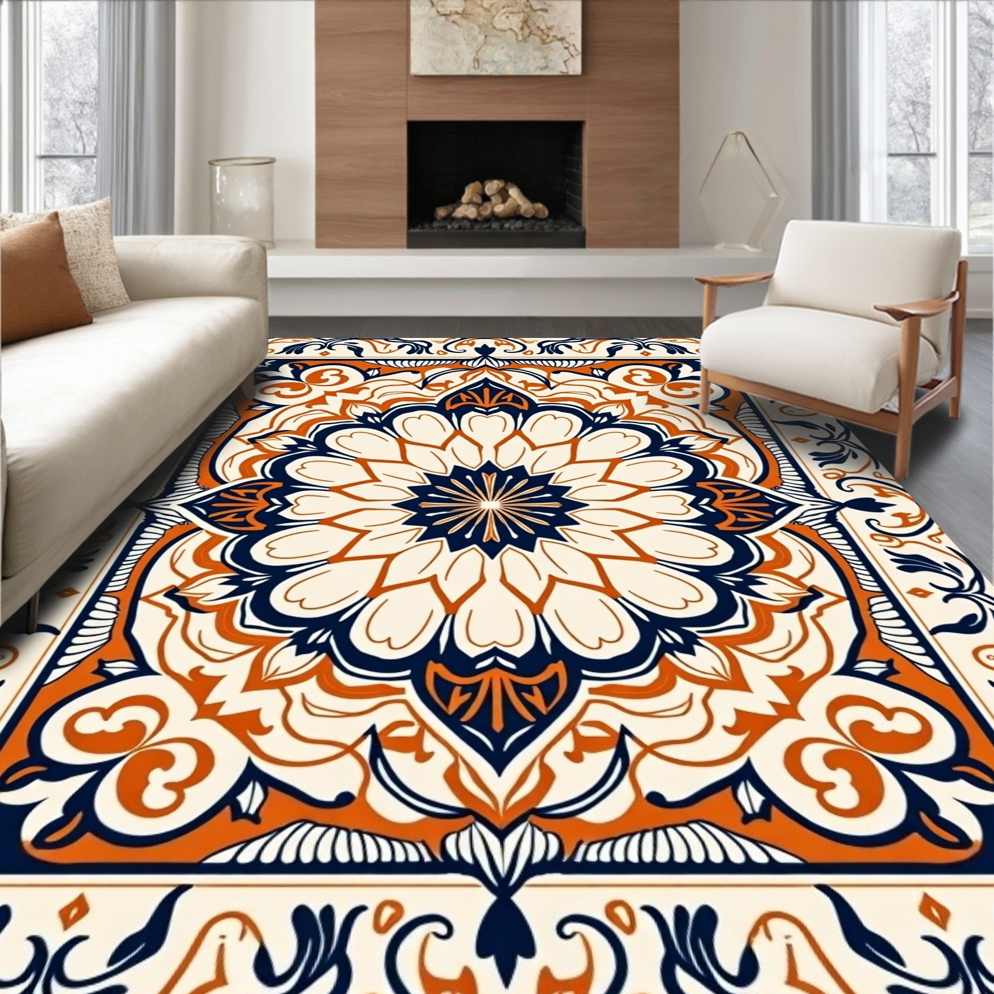 Mandala Floral Pattern Rug