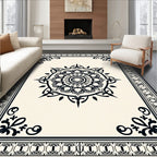 Intricate Mandala Style Floral Carpet Design Rug