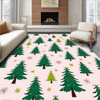Festive Holiday Tree Pattern Rug