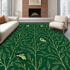 Forest Owl Branch Pattern Design Rug
