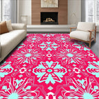 Vibrant Floral 2 Tone Mandala Rug
