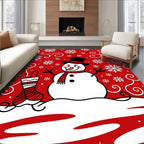 Snowman Snowflake Winter Joyful Rug