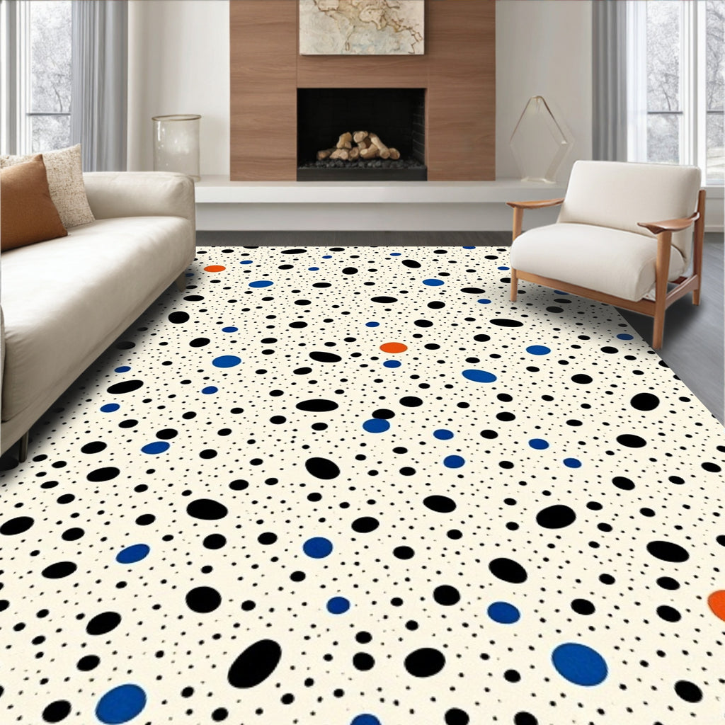 Abstract Polka Dot Speckle Pattern Rug