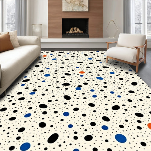 Abstract Polka Dot Speckle Pattern Rug