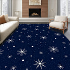 Midnight Starburst Dot Pattern Rug