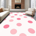 Sweet Pink Polka Dot Pattern Rug
