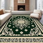 Ornate Floral Medina Medallion Design Rug