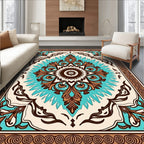 Elegant Floral Medallion Center Rug